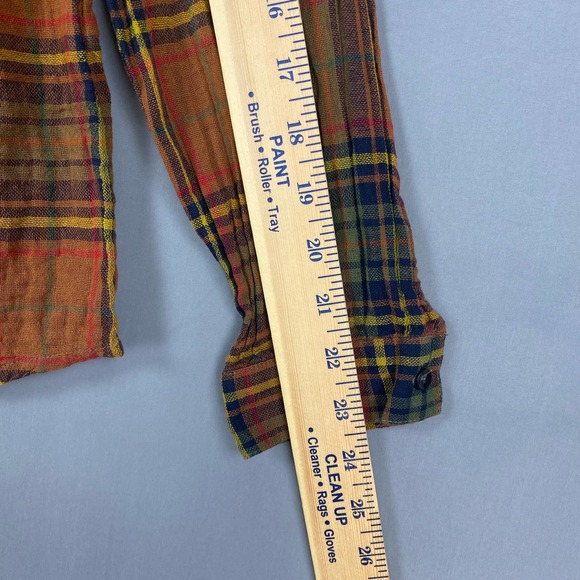 Soft Surroundings Blouse Brown Plaid Knit - Picture 10 of 11